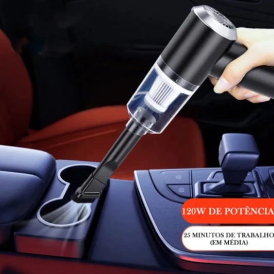 Mini Aspirador de Pó Automotivo 6000PA – Potente, Sem Fio e Recarregável para Alta Limpeza no Carro