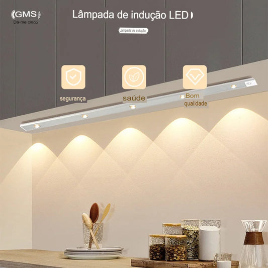 Luminária LED Magnética com Sensor de Movimento – Instalação Fácil