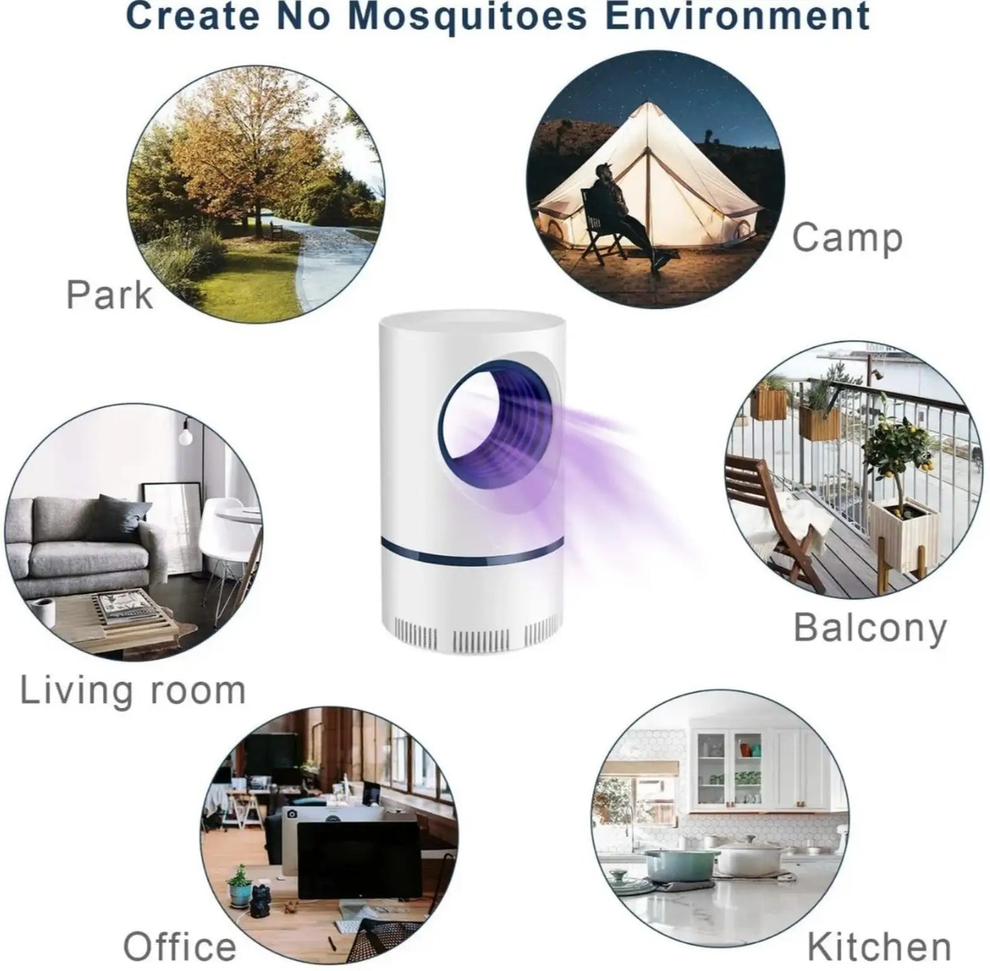 Lâmpada Antimosquito LED com Abajur - Elimine Insetos e Mosquitos de Forma Eficaz