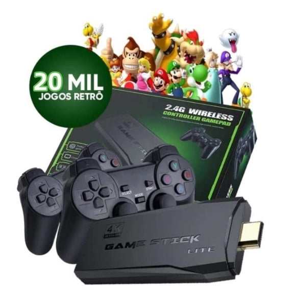 Console de Jogos 4K HD M8 Mini - Portátil USB com 20.000 Jogos Retro e Controle Sem Fio